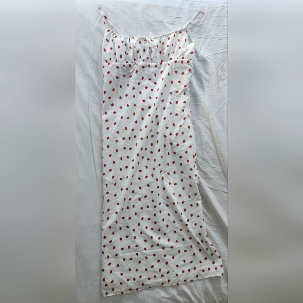 Finesse Long Strawberry Print Dress